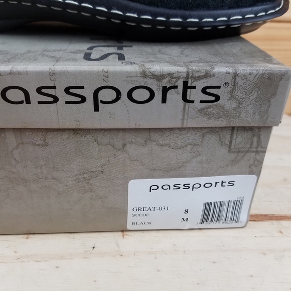 Suede Leather Women's 8 US Moc Toe Black Loafers Slip on BOHO Casual Shoes NEW - Picture 8 of 8